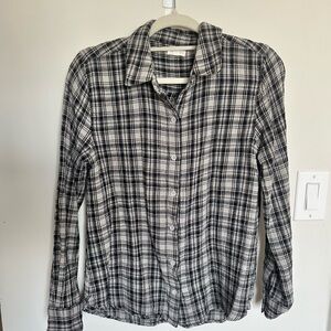 Garnet Hill 100% Cotton Plaid Button Down